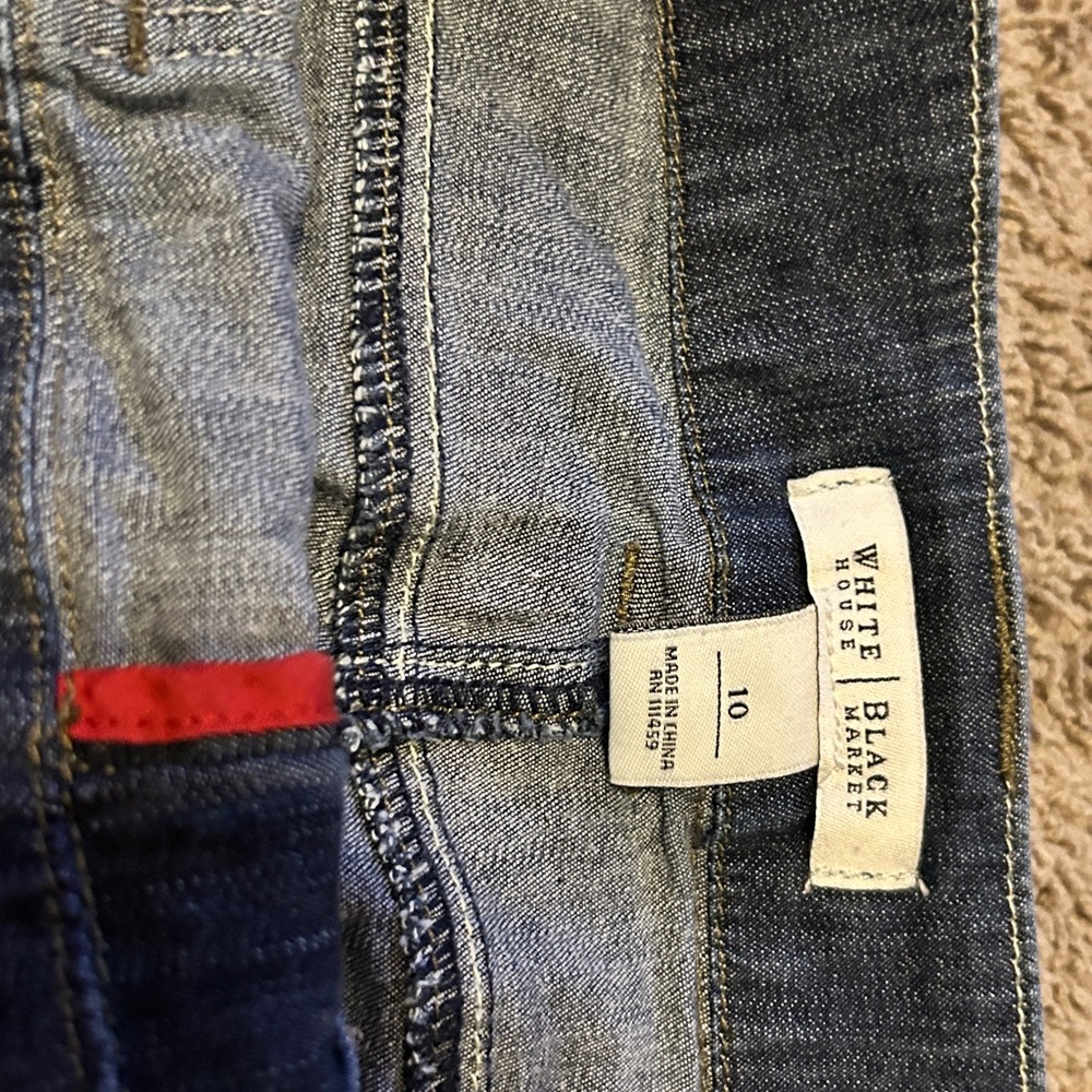 White House Black Market Indigo Denim Mini Skirt - Picture 2 of 4